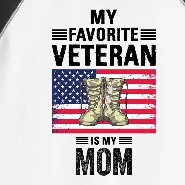 Mother Veterans Day My Favorite Veteran Is My Mom Proud Son Toddler Fine Jersey T-Shirt