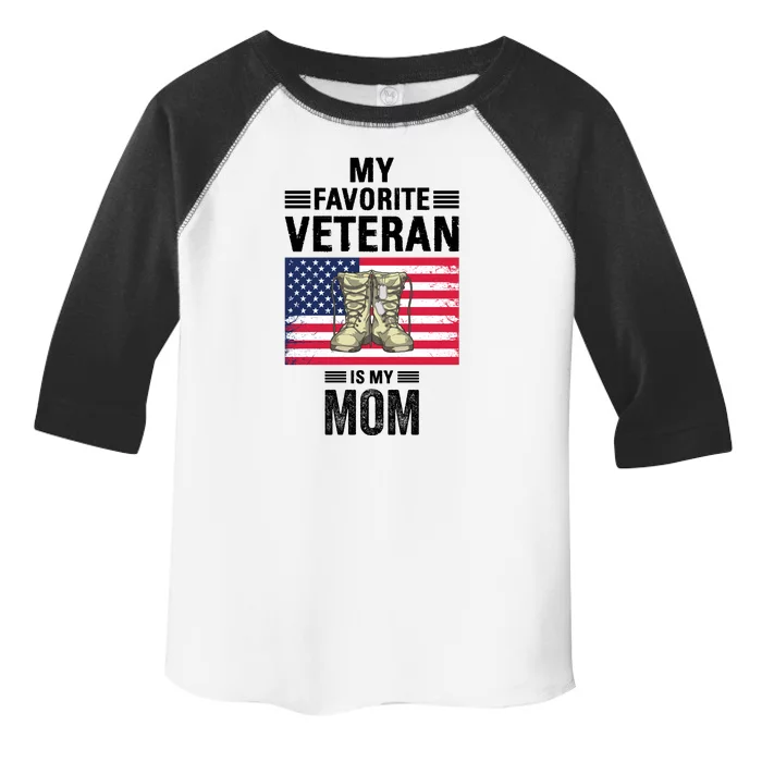 Mother Veterans Day My Favorite Veteran Is My Mom Proud Son Toddler Fine Jersey T-Shirt