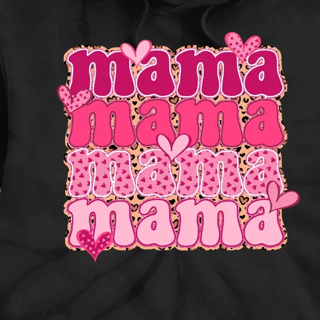 Mama Valentine's Day Gift For Mom Mother's Day Tie Dye Hoodie