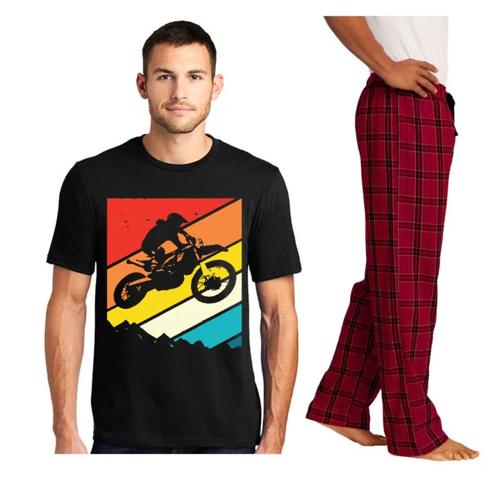 Motocross Vintage Dirt Bike Motorcycle Biker Gift Pajama Set