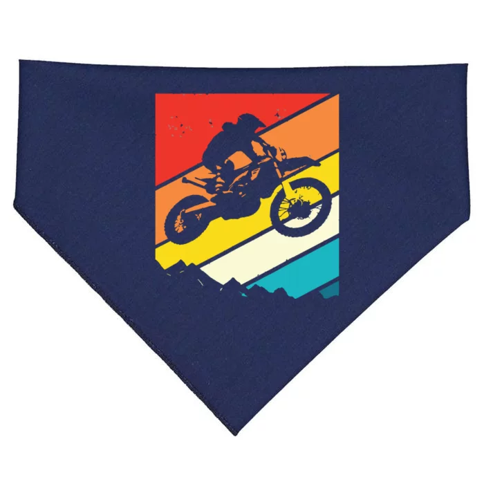 Motocross Vintage Dirt Bike Motorcycle Biker Gift USA-Made Doggie Bandana