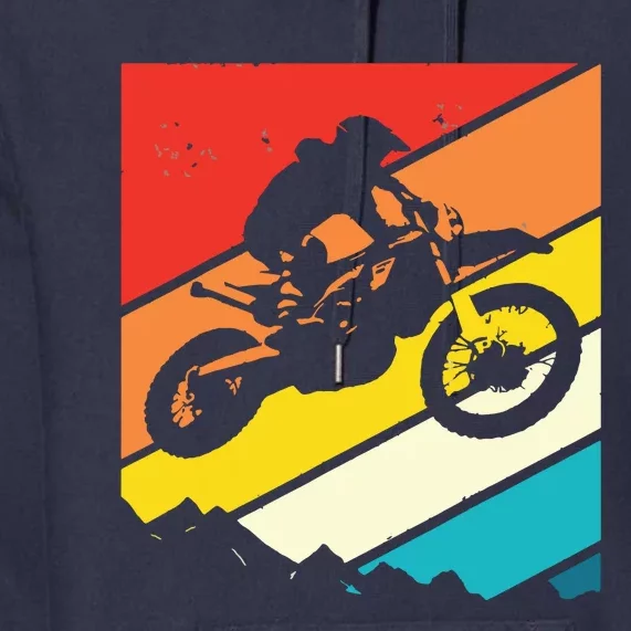 Motocross Vintage Dirt Bike Motorcycle Biker Gift Premium Hoodie