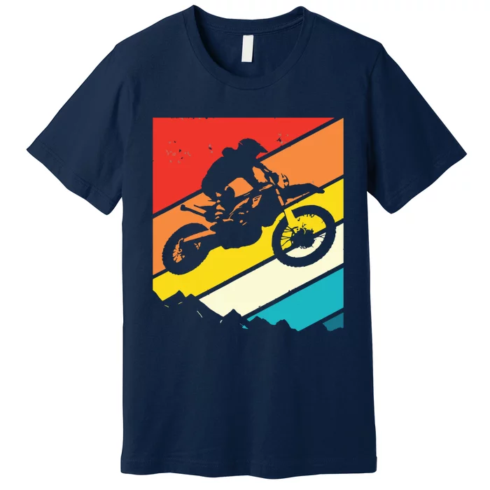 Motocross Vintage Dirt Bike Motorcycle Biker Gift Premium T-Shirt