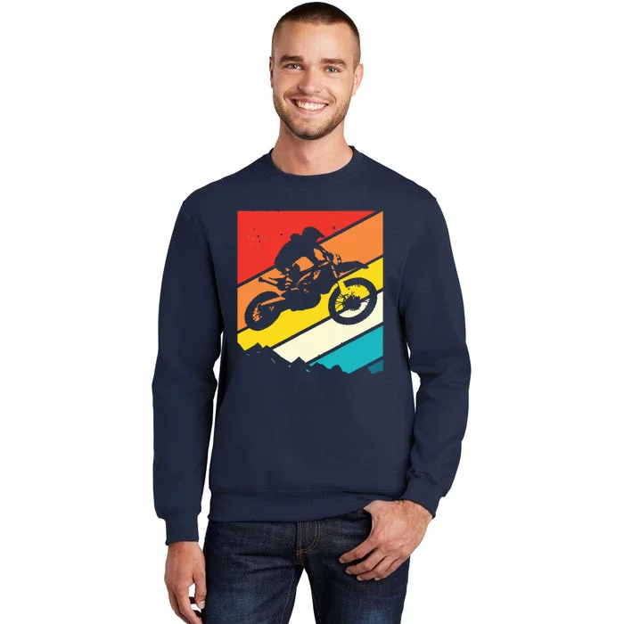 Motocross Vintage Dirt Bike Motorcycle Biker Gift Tall Sweatshirt