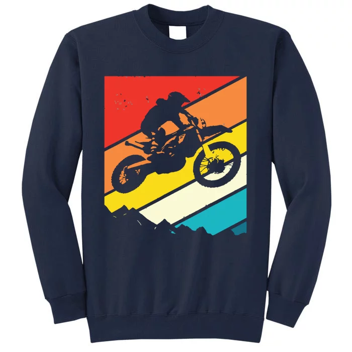 Motocross Vintage Dirt Bike Motorcycle Biker Gift Tall Sweatshirt