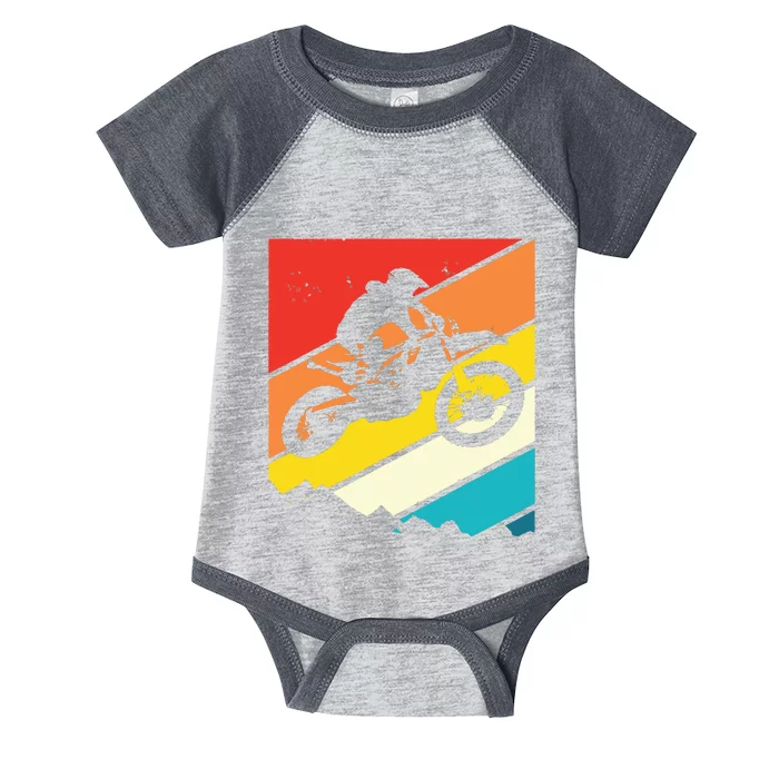 Motocross Vintage Dirt Bike Motorcycle Biker Gift Infant Baby Jersey Bodysuit