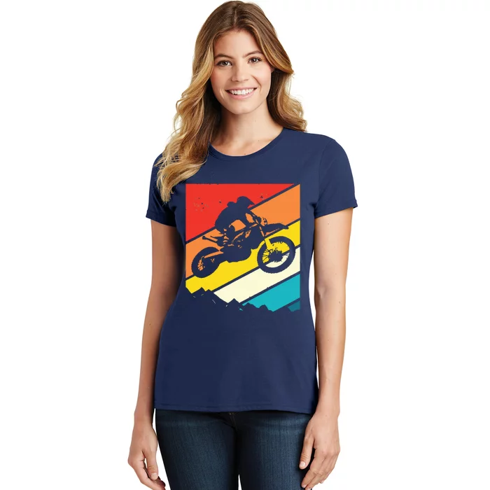 Motocross Vintage Dirt Bike Motorcycle Biker Gift Women's T-Shirt