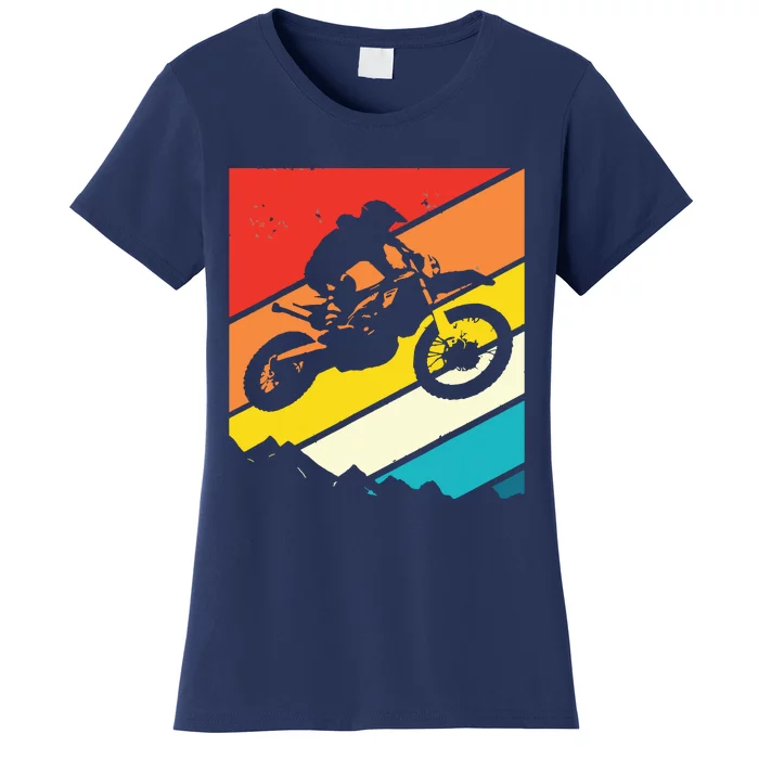 Motocross Vintage Dirt Bike Motorcycle Biker Gift Women's T-Shirt