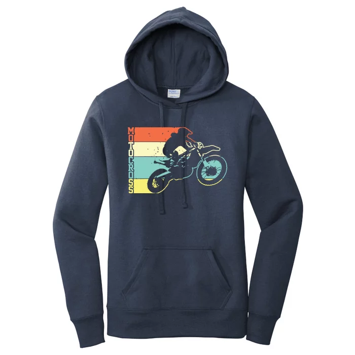 Motocross Vintage Dirt Bike Motorcycle Biker Gift Women's Pullover Hoodie