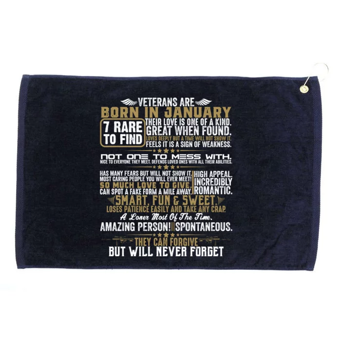 Motivational Veterans Day Typography Slogan Cute Smart Sweet Veterans Grommeted Golf Towel