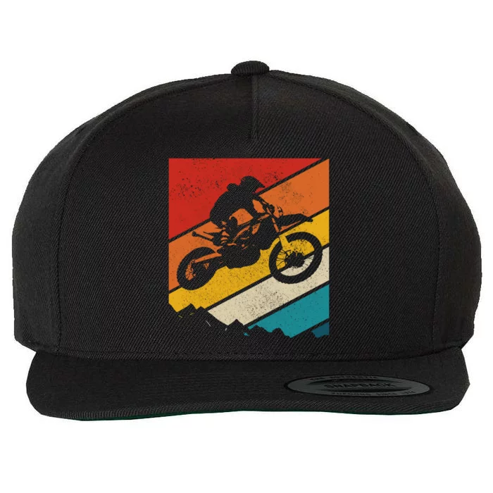 Motocross Vintage Dirt Bike Mx Enduro Motorcycle Biker Gift Wool Snapback Cap