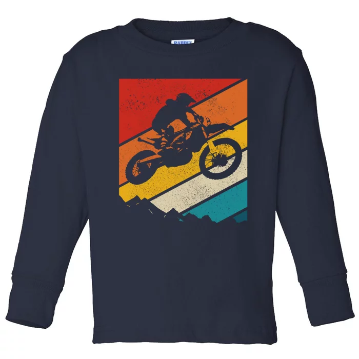 Motocross Vintage Dirt Bike Mx Enduro Motorcycle Biker Gift Toddler Long Sleeve Shirt