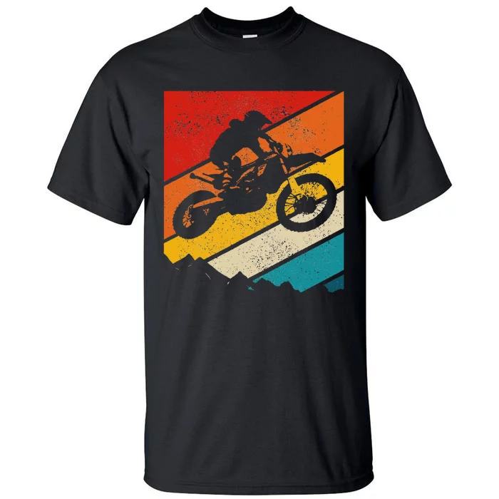 Motocross Vintage Dirt Bike MX Enduro Motorcycle Biker Gift Tall T-Shirt