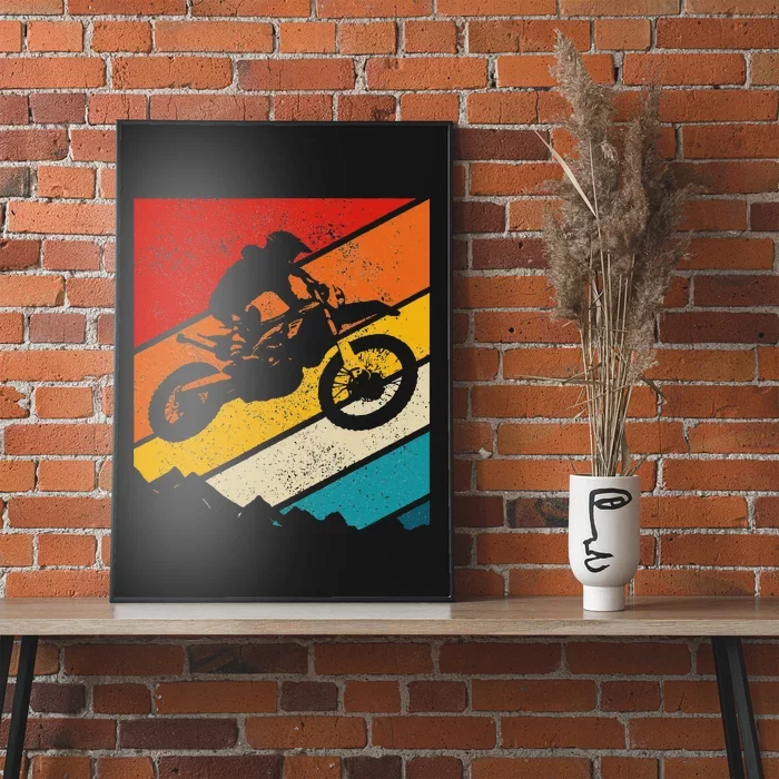 Motocross Vintage Dirt Bike MX Enduro Motorcycle Biker Gift Poster