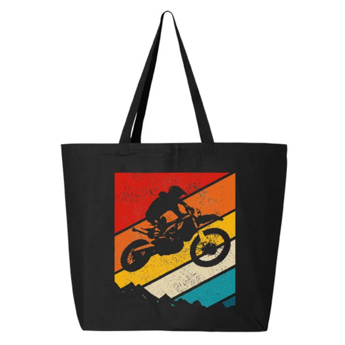 Motocross Vintage Dirt Bike MX Enduro Motorcycle Biker Gift 25L Jumbo Tote