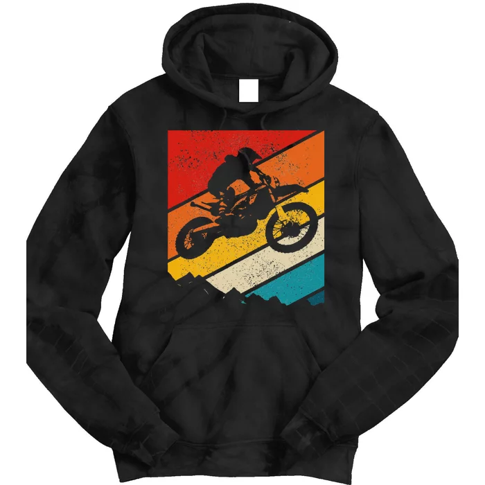 Motocross Vintage Dirt Bike MX Enduro Motorcycle Biker Gift Tie Dye Hoodie