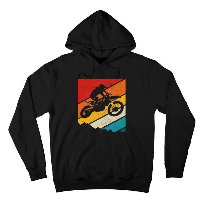 Motocross Vintage Dirt Bike MX Enduro Motorcycle Biker Gift Tall Hoodie