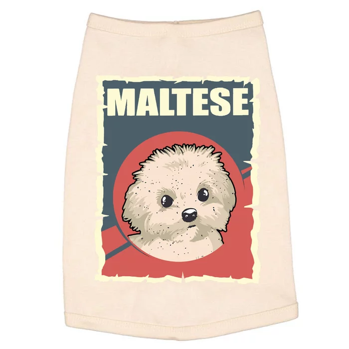 Maltese Vintage Dog Poster Design Doggie Tank