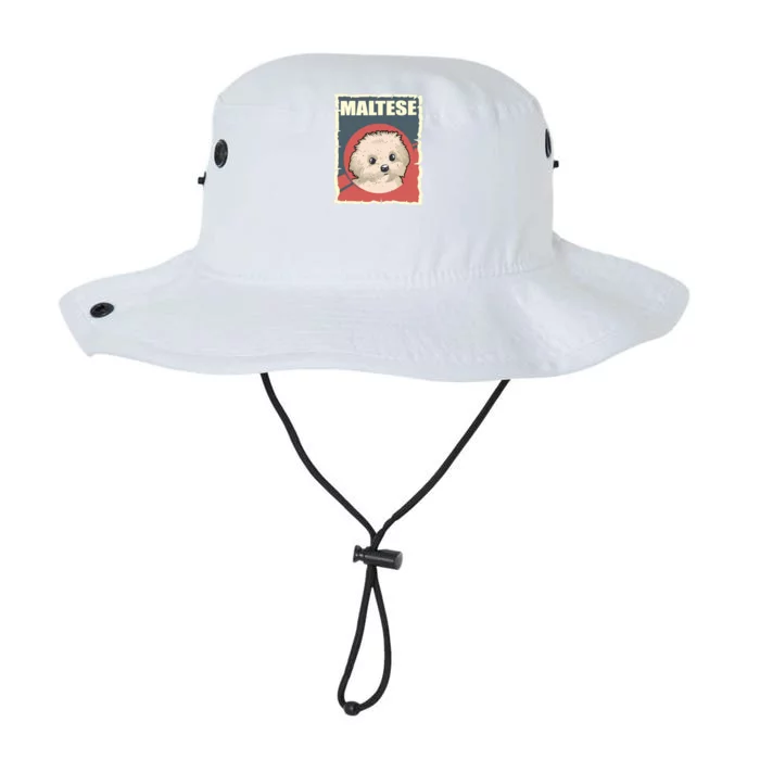 Maltese Vintage Dog Poster Design Legacy Cool Fit Booney Bucket Hat