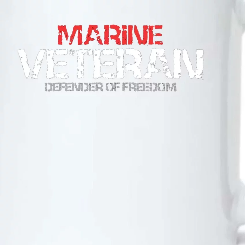 Marine Veteran Defender Of Freedom Black Color Changing Mug