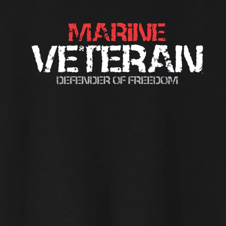 Marine Veteran Defender Of Freedom Women's Crop Top Tee