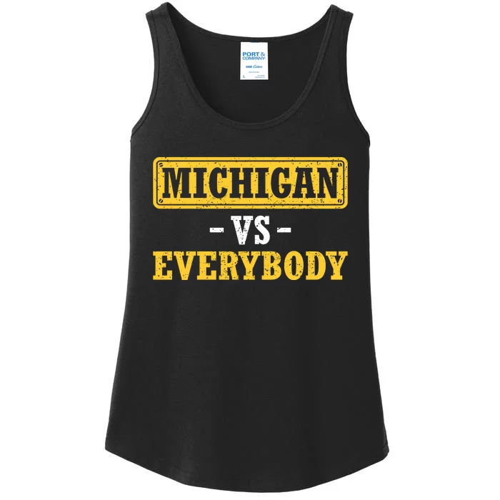 Michigan Vs Everybody Champions Ladies Essential Tank