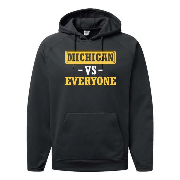 Michigan V Everybody B1g Ten Champs Performance Fleece Hoodie