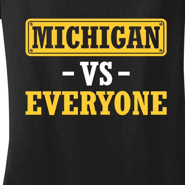 Michigan V Everybody B1g Ten Champs Women's V-Neck T-Shirt