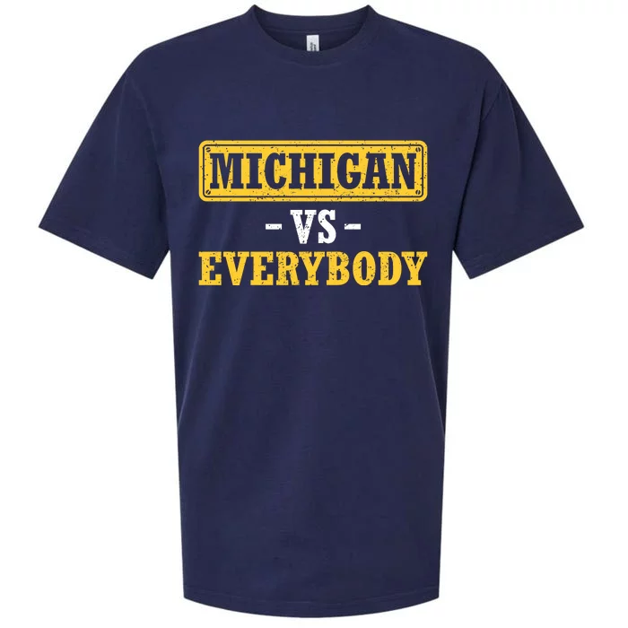 Michigan V Everybody College Football Sueded Cloud Jersey T-Shirt