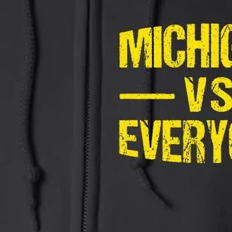 Michigan vs Everyone Everybody Family Matching Gifts Full Zip Hoodie