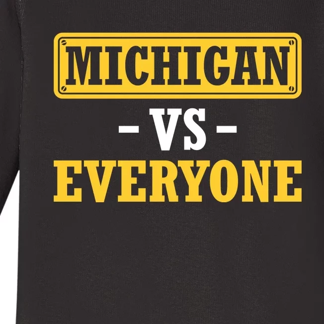 Michigan Vs Everyone Champions Baby Long Sleeve Bodysuit