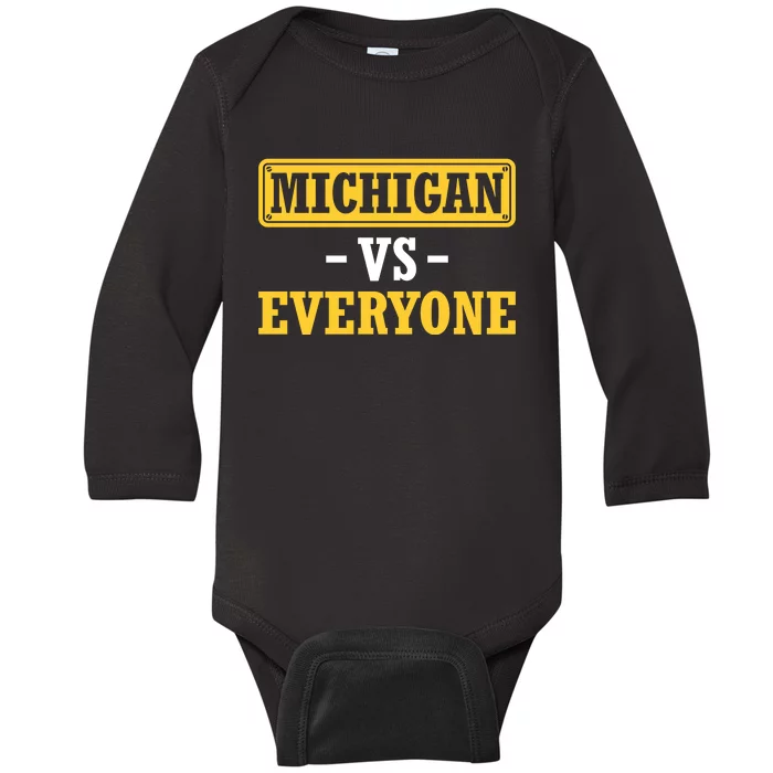 Michigan Vs Everyone Champions Baby Long Sleeve Bodysuit