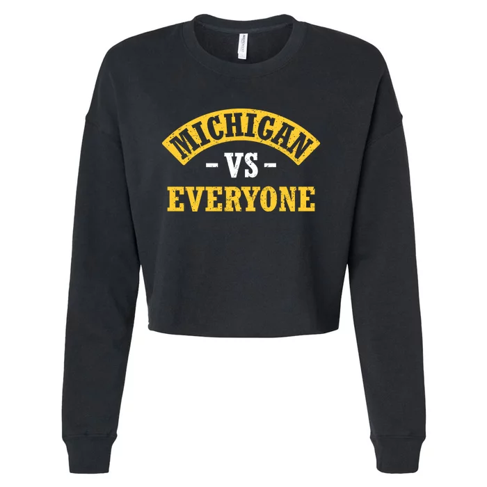 Michigan Vs Everyone Champs Cropped Pullover Crew