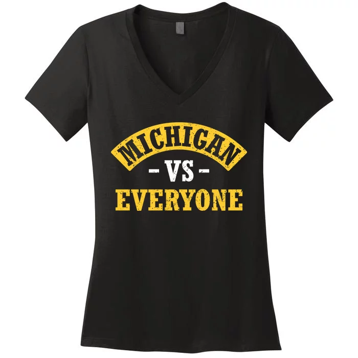 Michigan Vs Everyone Champs Women's V-Neck T-Shirt