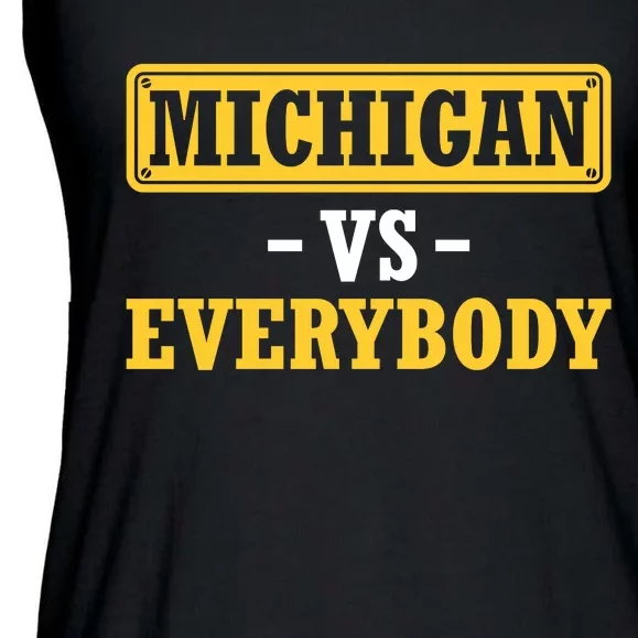 Michigan Versus Everybody Football Ladies Essential Flowy Tank