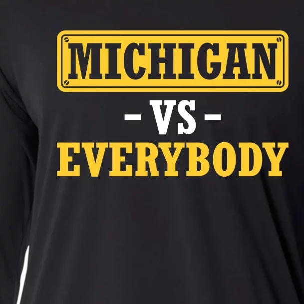 Michigan Versus Everybody Football Cooling Performance Long Sleeve Crew