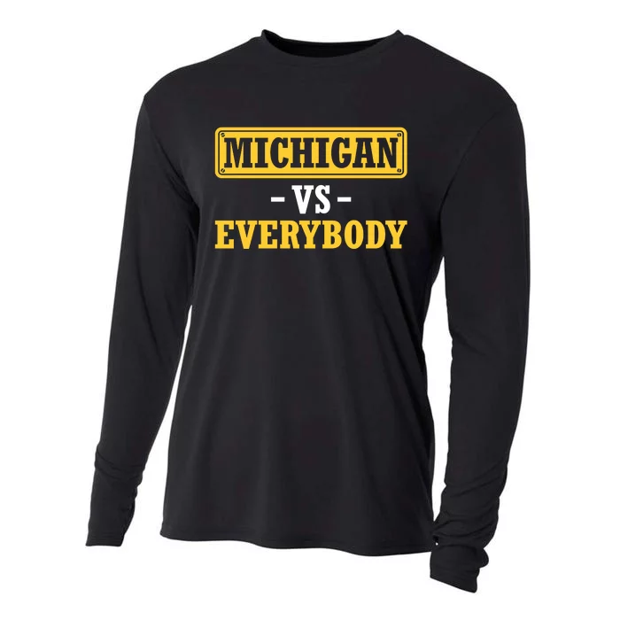 Michigan Versus Everybody Football Cooling Performance Long Sleeve Crew