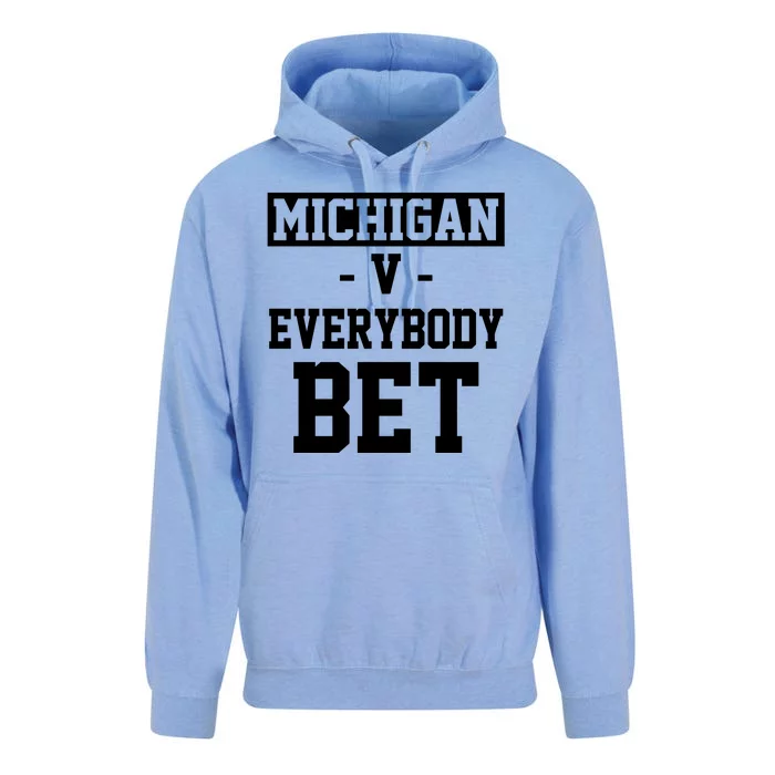 Michigan V Everybody Bet Football Fan Unisex Surf Hoodie