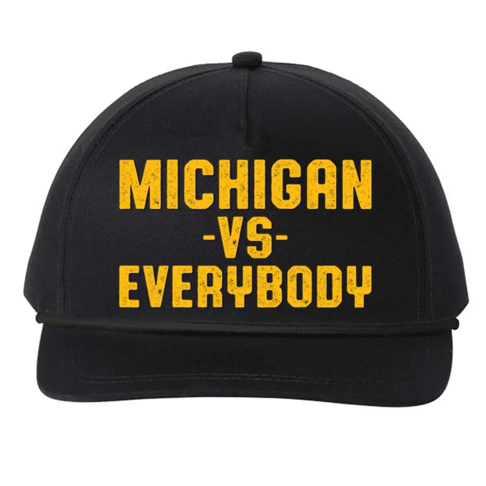 Michigan Vs. Everybody Snapback Five-Panel Rope Hat