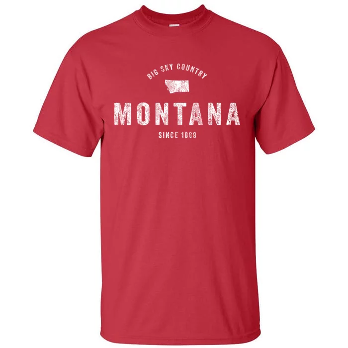 Montana Vintage Established Sports Design Retro Mt Tall T-Shirt