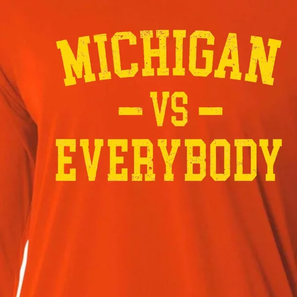 Michigan vs Everyone Everybody Quotes Cooling Performance Long Sleeve Crew