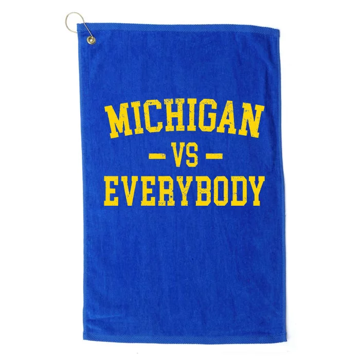 Michigan vs Everyone Everybody Quotes Platinum Collection Golf Towel