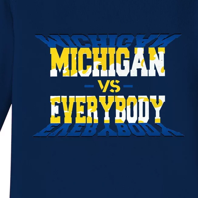 Michigan vs. Everyone Baby Long Sleeve Bodysuit