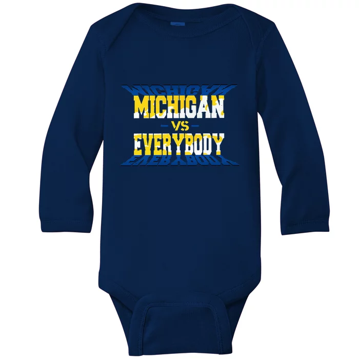 Michigan vs. Everyone Baby Long Sleeve Bodysuit