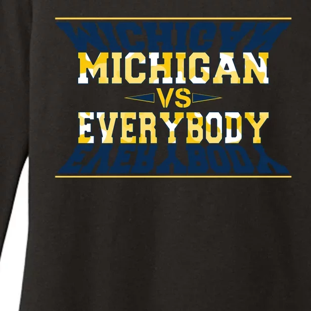 Michigan Versus Everybody Sports College Football Fan Womens CVC Long Sleeve Shirt