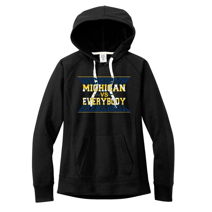 Michigan Versus Everybody Sports College Football Fan Women's Fleece Hoodie