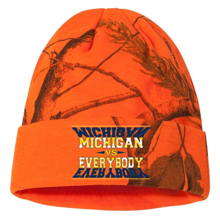 Michigan Versus Everybody Sports College Football Fan Kati - 12in Camo Beanie