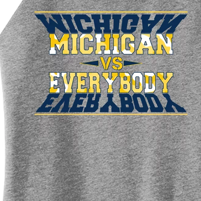 Michigan Versus Everybody Sports College Football Fan Women’s Perfect Tri Rocker Tank