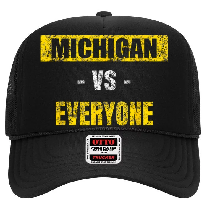 Michigan Vs. Everyone Vintage Michigan Revenge Tour High Crown Mesh Trucker Hat