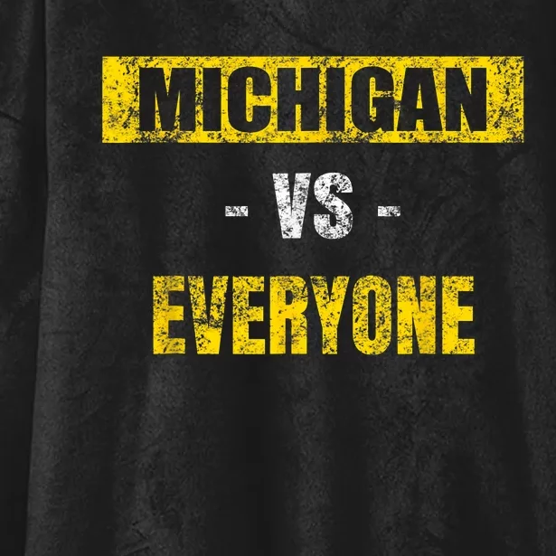 Michigan Vs. Everyone Vintage Michigan Revenge Tour Hooded Wearable Blanket